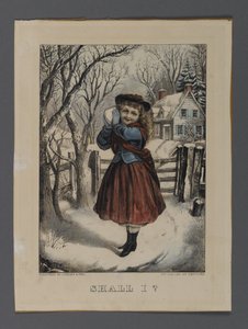 Shall I？、Currier＆Ives、ニューヨーク発行（手塗りのlitho） 作： American School
